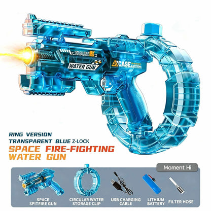 Pistola ad acqua con caricatore a cerchio con luci a led